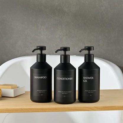 3x Seifenspender Set Schwarz 500ml - Küche & Bad