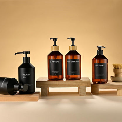 3x Seifenspender Set Schwarz 500ml - Küche & Bad