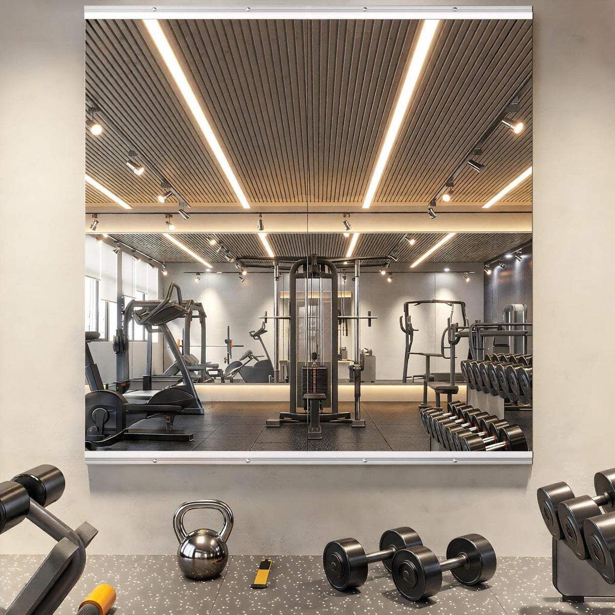 Ganzkörperspiegel 120x60cm - 2er Set für Fitnessraum & Yoga