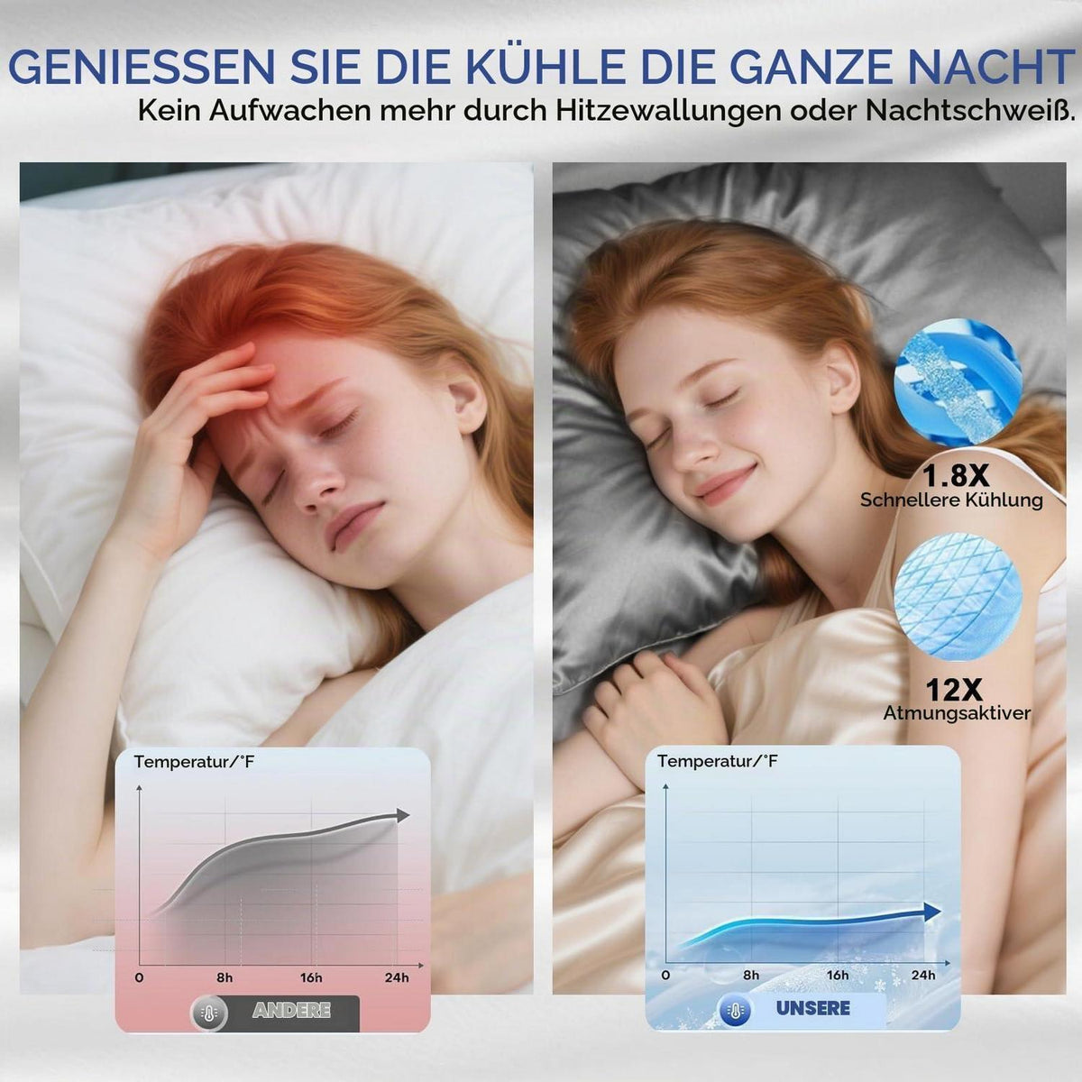 Seidenkissenbezug 2er-Set, 21 Momme, Space Grey