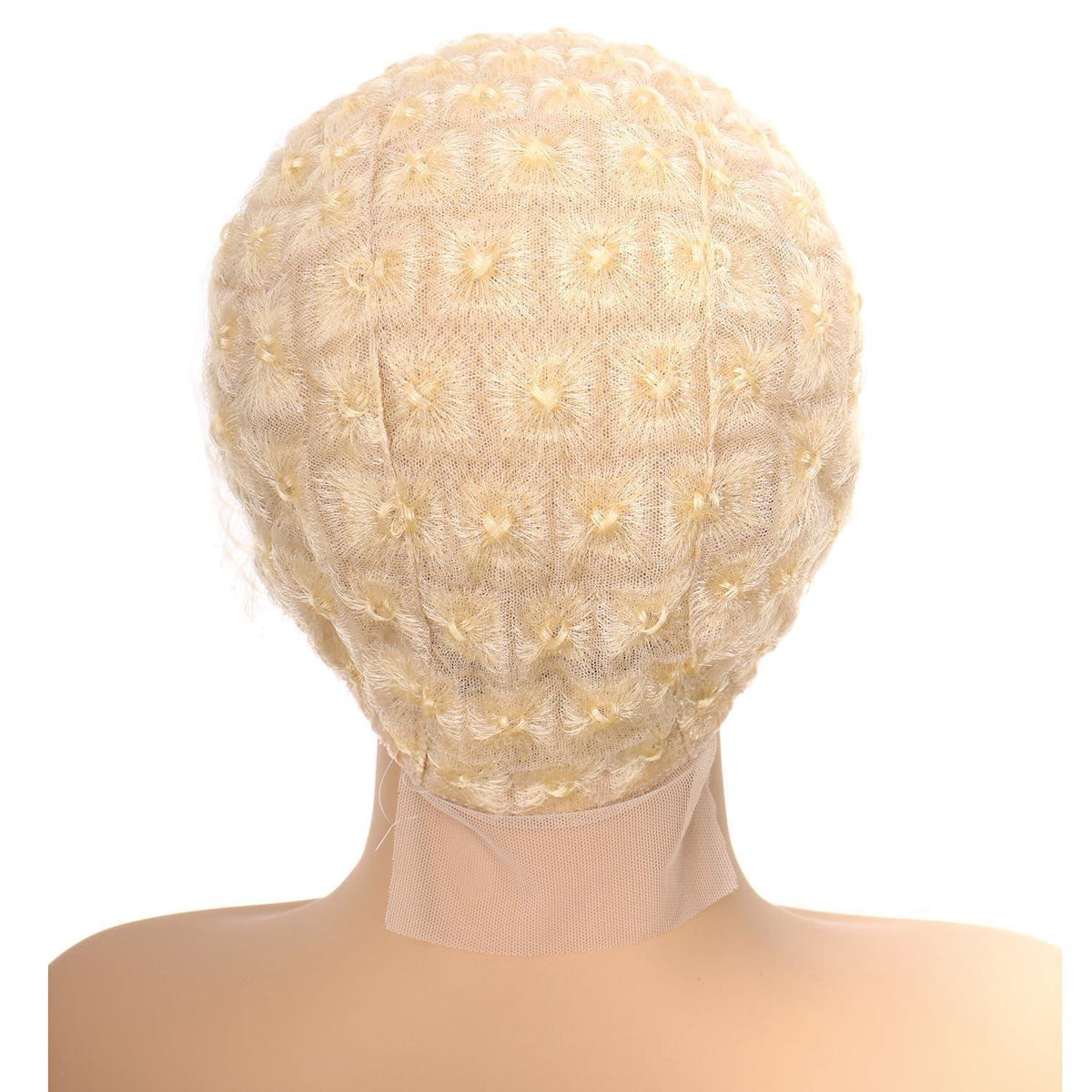 Geflochtene Perückenmütze mit Babyhaar, Blond