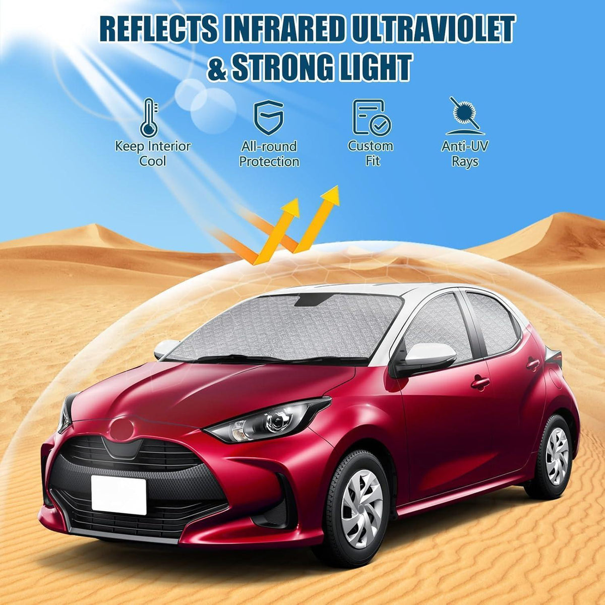 Auto Sonnenschutz Toyota Yaris XP210 2020-2026 6-tlg. Set