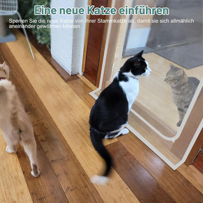 Katzengittertür verstärkt – Reißverschluss & Hakenband