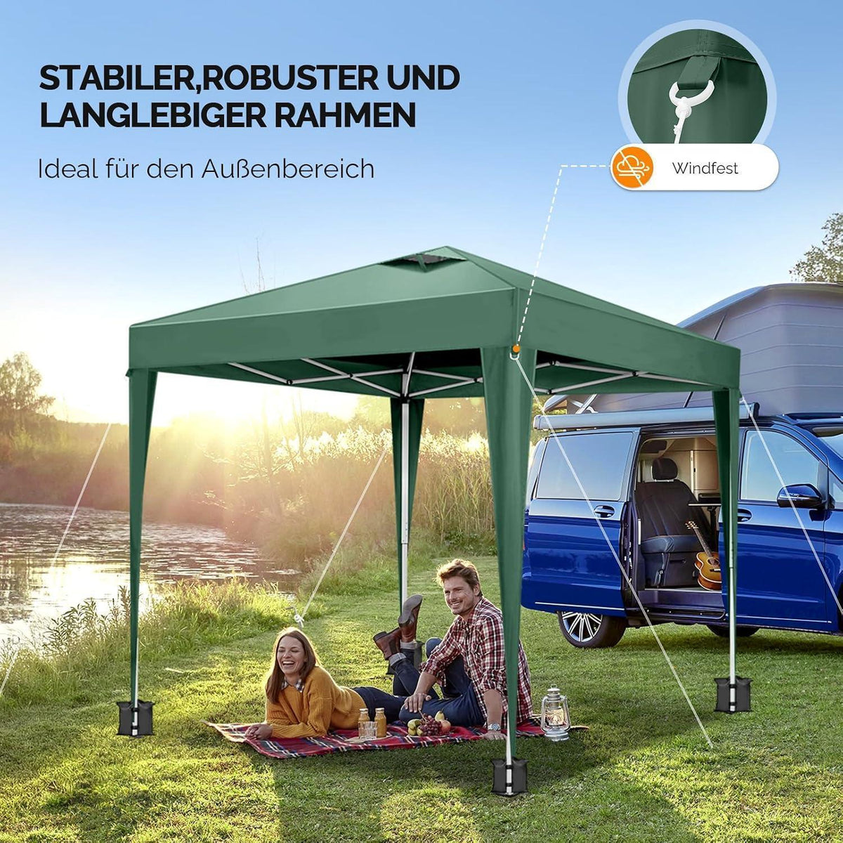 Faltpavillon 3x3m – Wasserdicht & Höhenverstellbar mit Zubehör