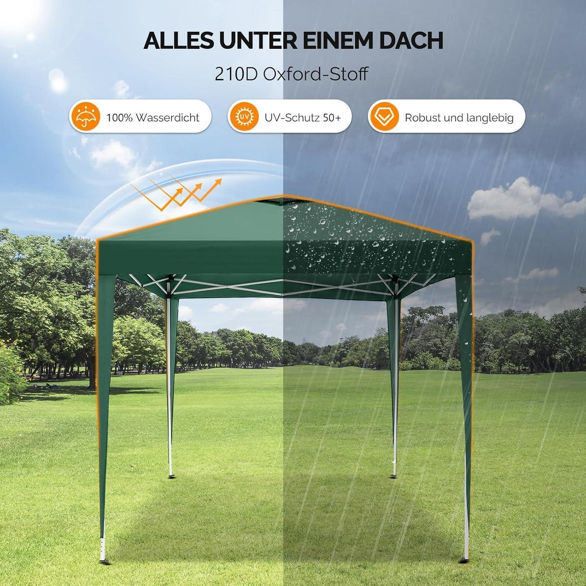 Faltpavillon 3x3m – Wasserdicht & Höhenverstellbar mit Zubehör
