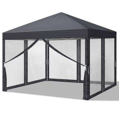 Faltpavillon 3x3m – Wasserdicht & UV-Schutz mit Mesh-Wänden