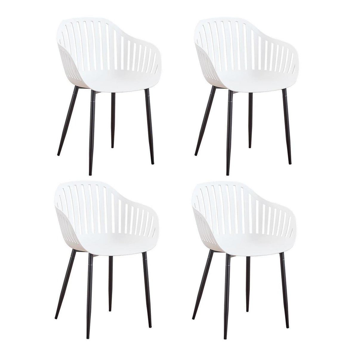 Esszimmerstuhl Set 4er – Weiß, Modern & Ergonomisch