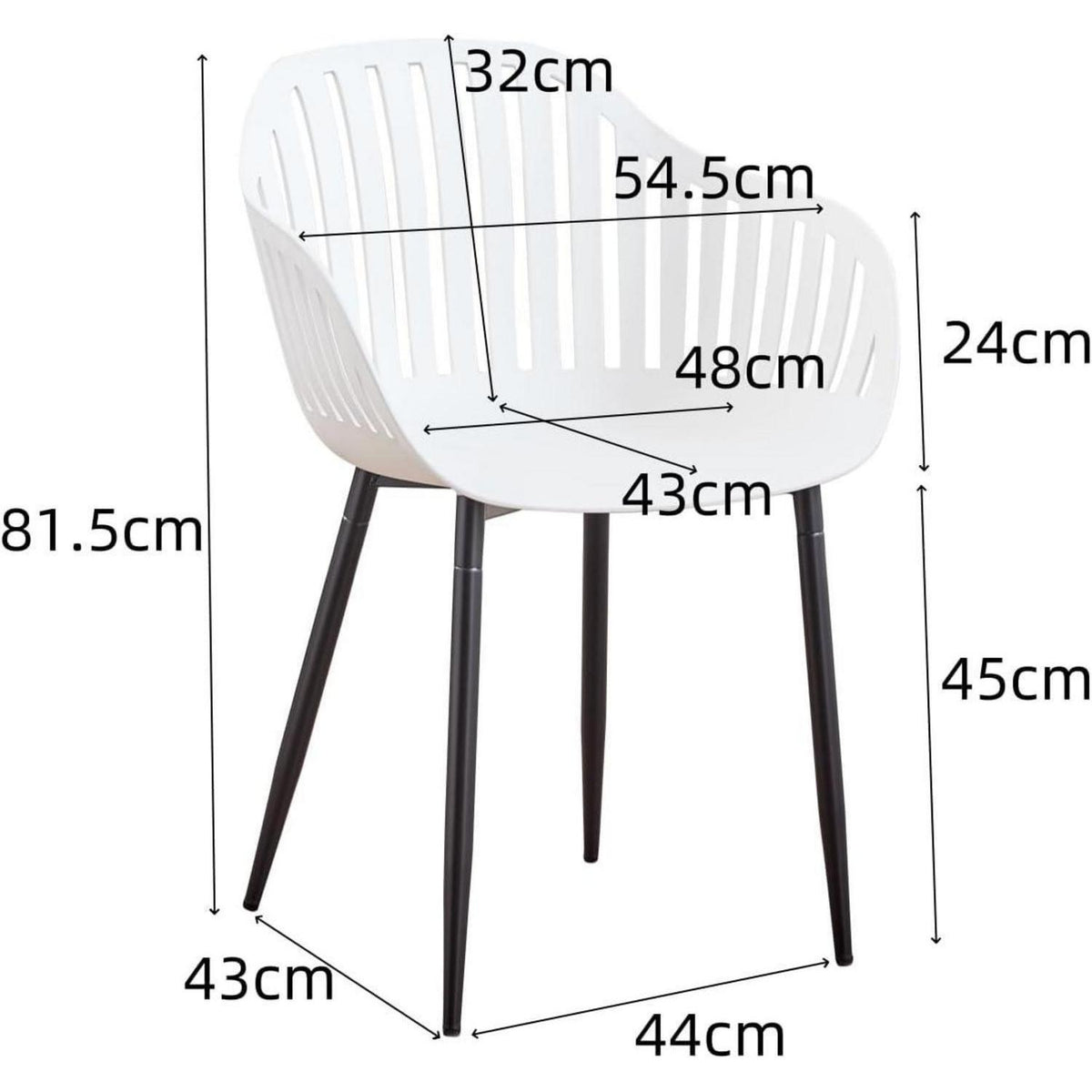 Esszimmerstuhl Set 8er – Weiß, Modern & Ergonomisch