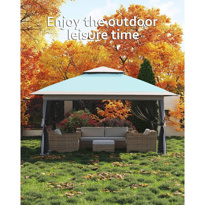 Faltpavillon 3x3m mit Moskitonetz & Seitenteilen – Wasserdicht & Stabil