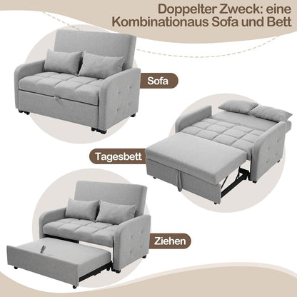 Zweisitzer Schlafsessel mit verstellbarer Rückenlehne, Dunkelgrau