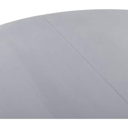 Esszimmergruppe Grau: Runder Tisch (80cm) + 4 Stühle