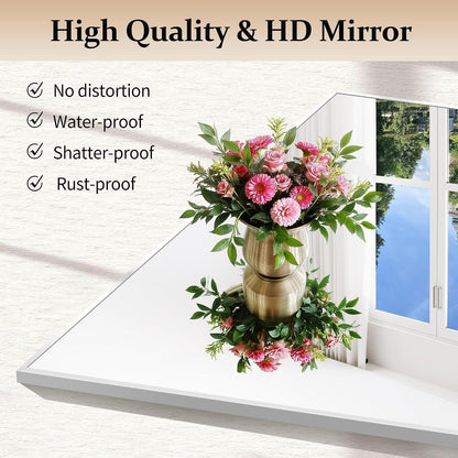 Moderner Badezimmerspiegel mit Metallrahmen – 76x91 cm Wandspiegel