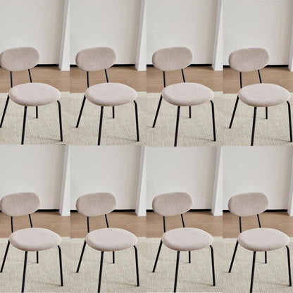 Moderner Esszimmerstuhl 8er Set – Gepolstert, Khaki