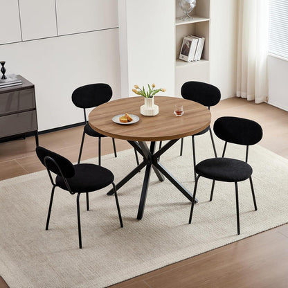 Moderner Esszimmerstuhl 8er-Set, Stapelbar & Gepolstert