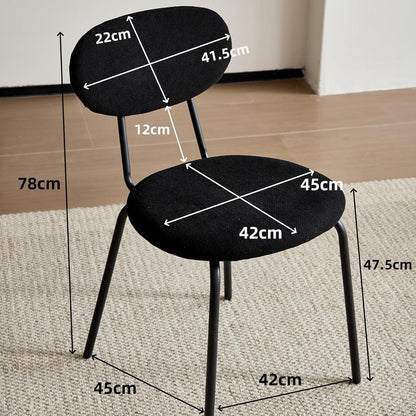 Moderner Esszimmerstuhl 6er Set, Stapelbar & Gepolstert