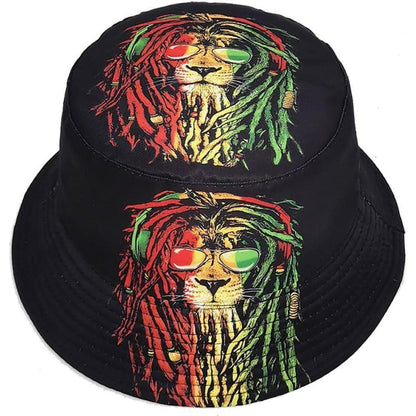 Damen Fischerhut Bucket Hat Reversibel Sommerhut Schwarz
