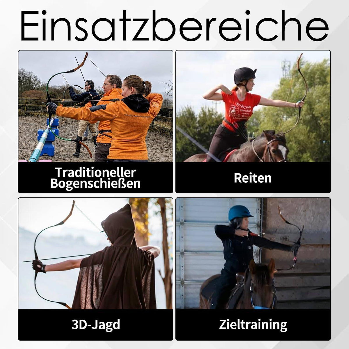 Tatar Recurvebogen: Traditioneller Jagd- & Sportbogen für Erwachsene