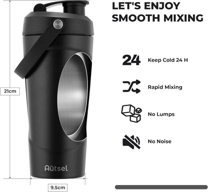 Edelstahl Protein Shaker 750ml mit Kugel, BPA frei, Vakuum Isolierung