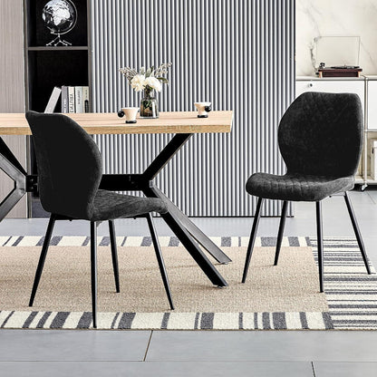 Gepolsterte Esszimmerstühle 2er Set – Modern & Ergonomisch Schwarz