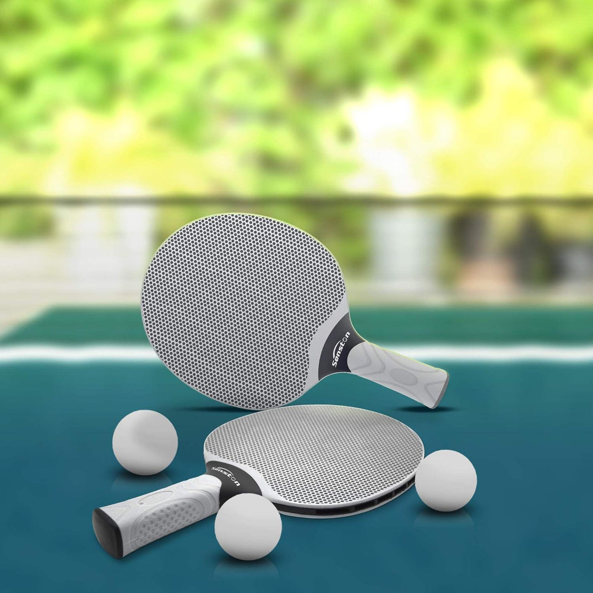Tischtennis Set für 2-4 Spieler, Profi Schläger mit Aufbewahrungstasche