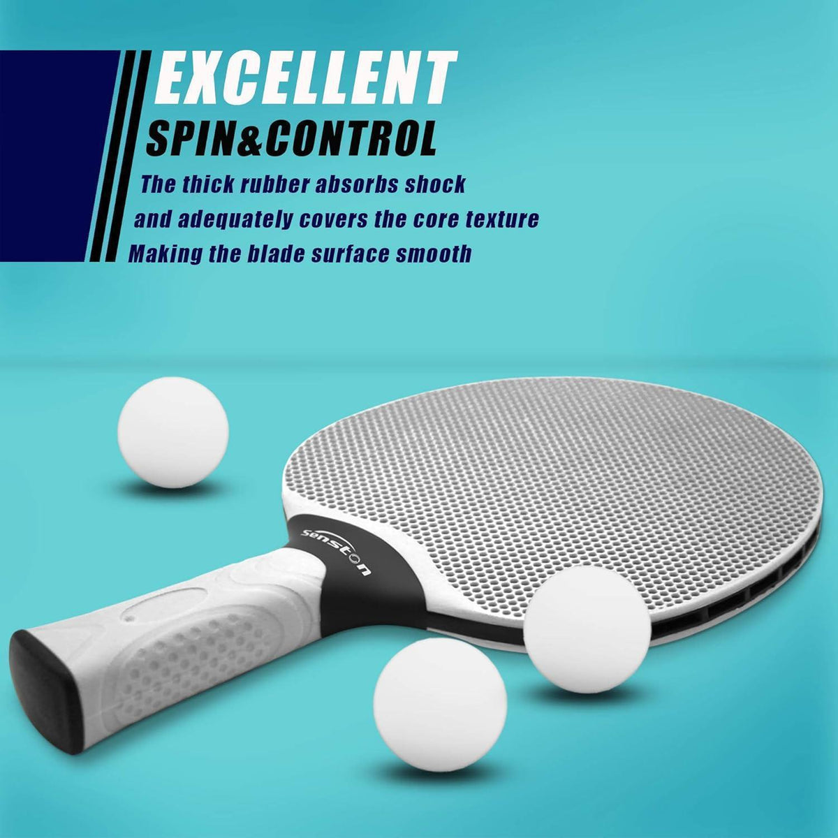 Tischtennis Set für 2-4 Spieler, Profi Schläger mit Aufbewahrungstasche