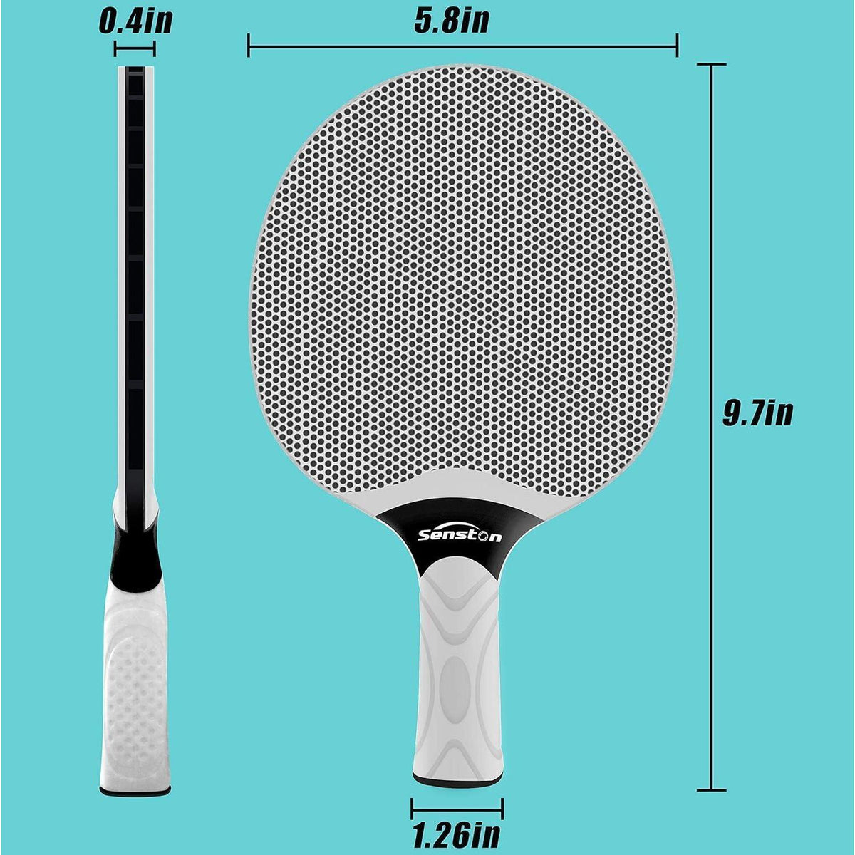 Tischtennis Set für 2-4 Spieler, Profi Schläger mit Aufbewahrungstasche