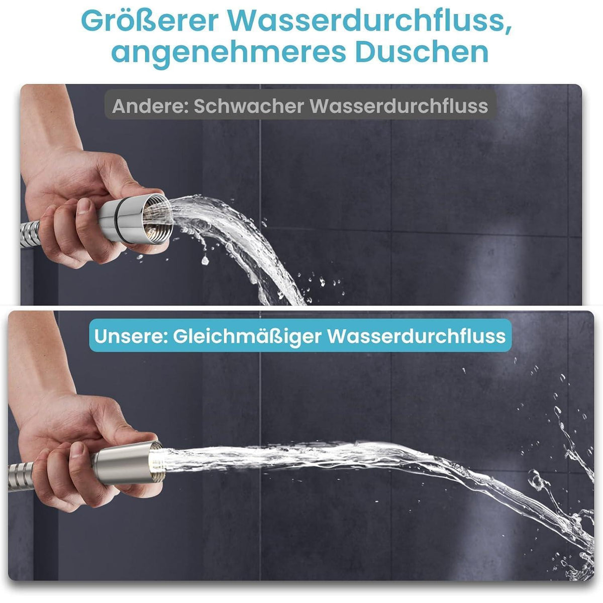 Edelstahl Duschschlauch 1,8m – Flexibel & Verwirrungsfrei