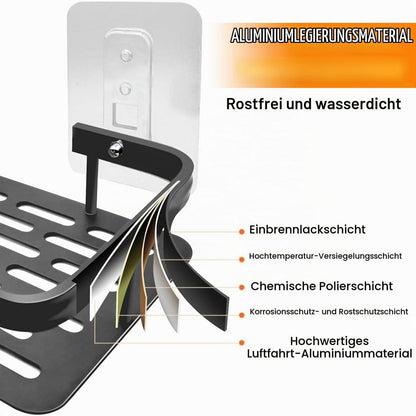 Duschablage Ohne Bohren, 2er Set, Silber, 30.5x13x5.5cm