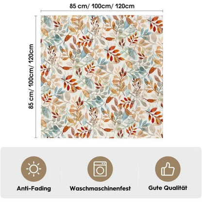 Tischdecke Herbst Blätter Rot 100x100 cm pflegeleicht