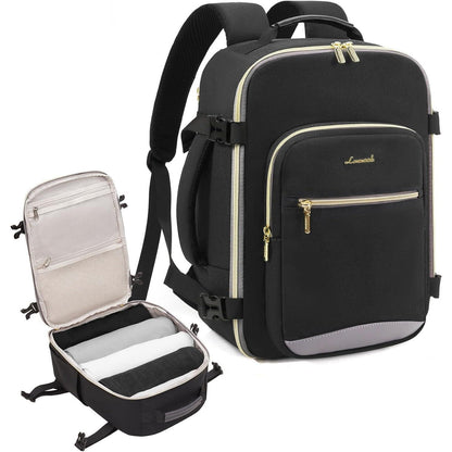 Handgepäck Rucksack 45x36x20cm, Kofferöffnung, Schwarz