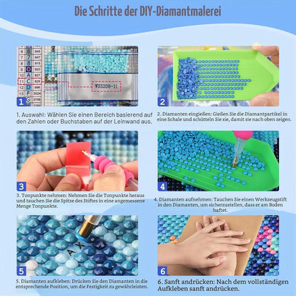 5D Diamant Malerei Möwe – DIY Tiere Bild für Wanddeko