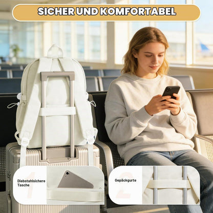 Schulrucksack für Teenager Mädchen – Beige School Bag 24L