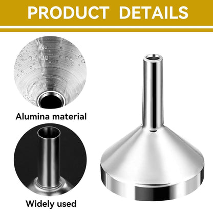 3x Mini Edelstahl Trichter Set für Küche & Kosmetik