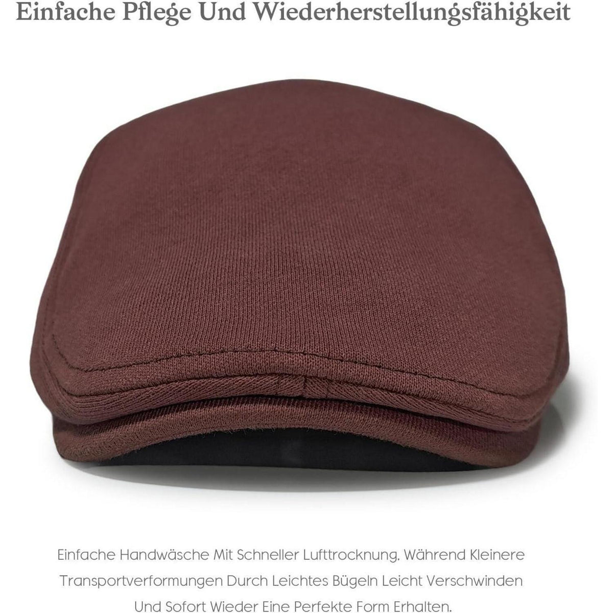 Baumwoll Schiebermütze Herren mit Gummizug – Flatcap Newsboy Cap