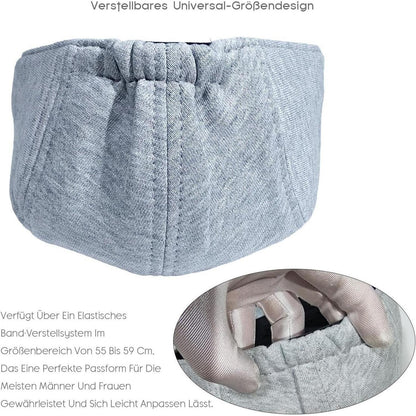 Baumwoll Schiebermütze Herren – Flatcap Newsboy Cap Grau