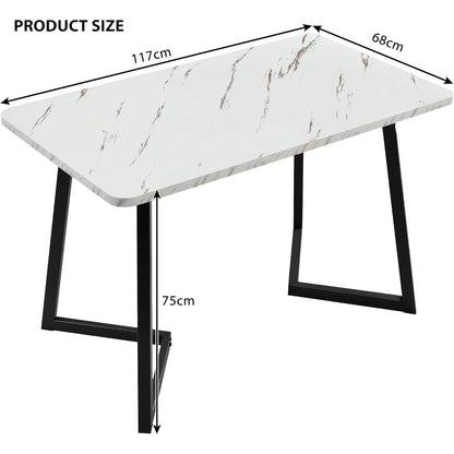 Esstisch Set 117cm mit 4 Samtstühlen Dunkelgrün