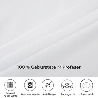 Bettwäsche Set Eule Motiv 135x200cm - 4-teilig, Mikrofaser