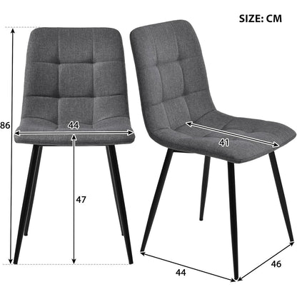Esstisch Set 117cm mit 4 modernen Esszimmerstühlen