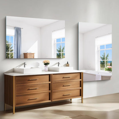 Rahmenloser Wandspiegel 120x75 cm – Badezimmer Spiegel mit Explosionsschutz