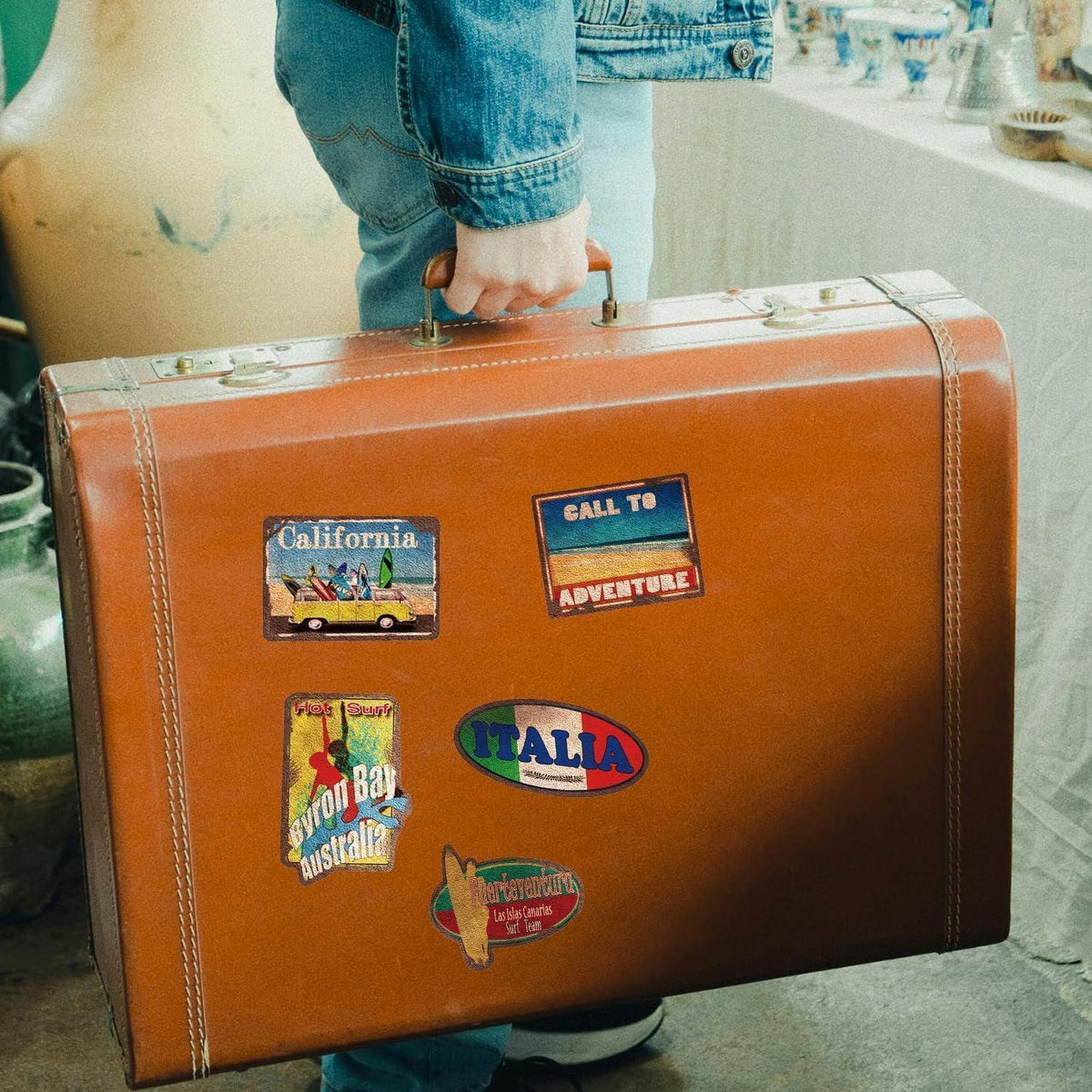 Retro Vintage Reise Aufkleber Set – 36 Stück für Koffer & Co.