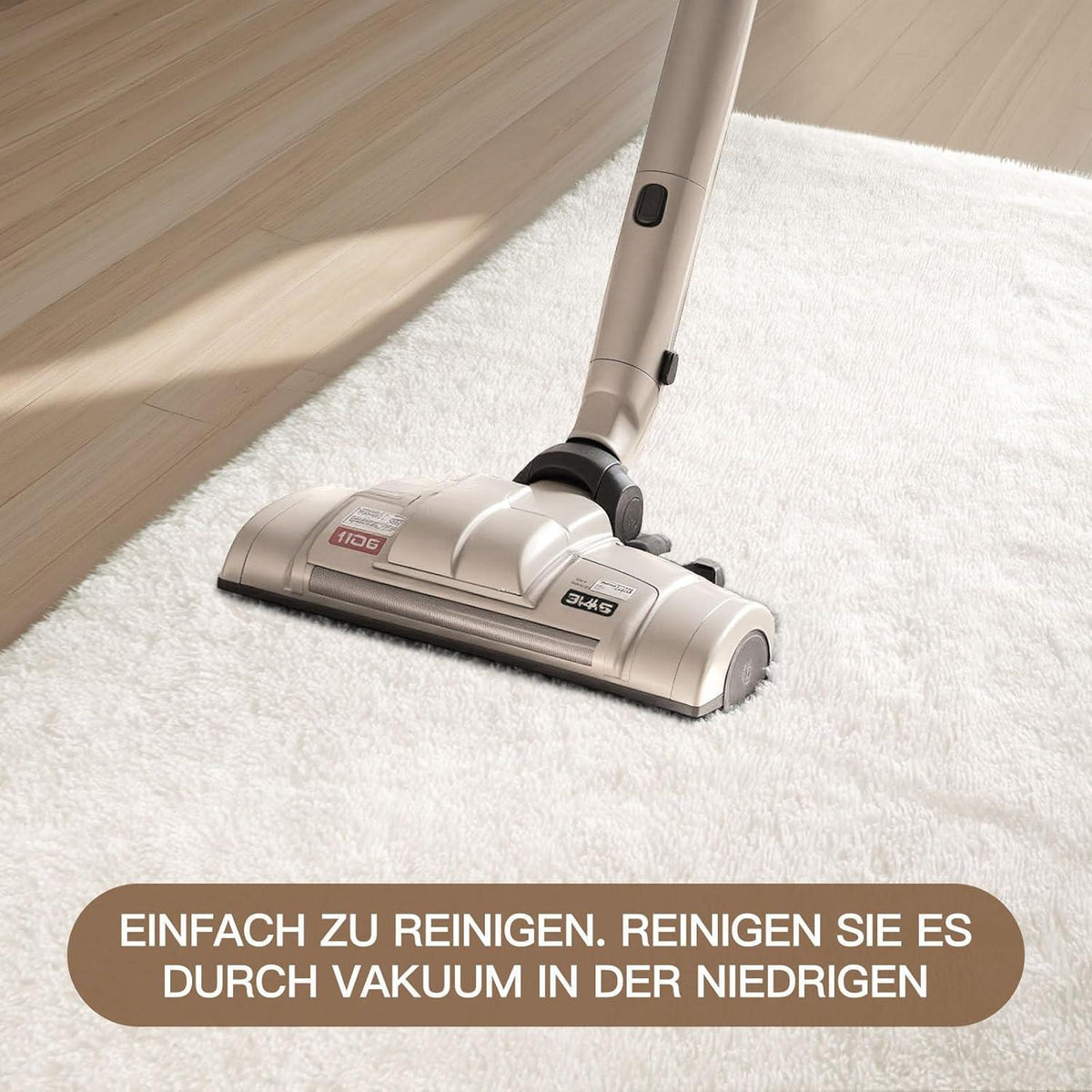 Grauer Hochflor Teppich 140x200 – Waschbar & Rutschfest für Wohnzimmer