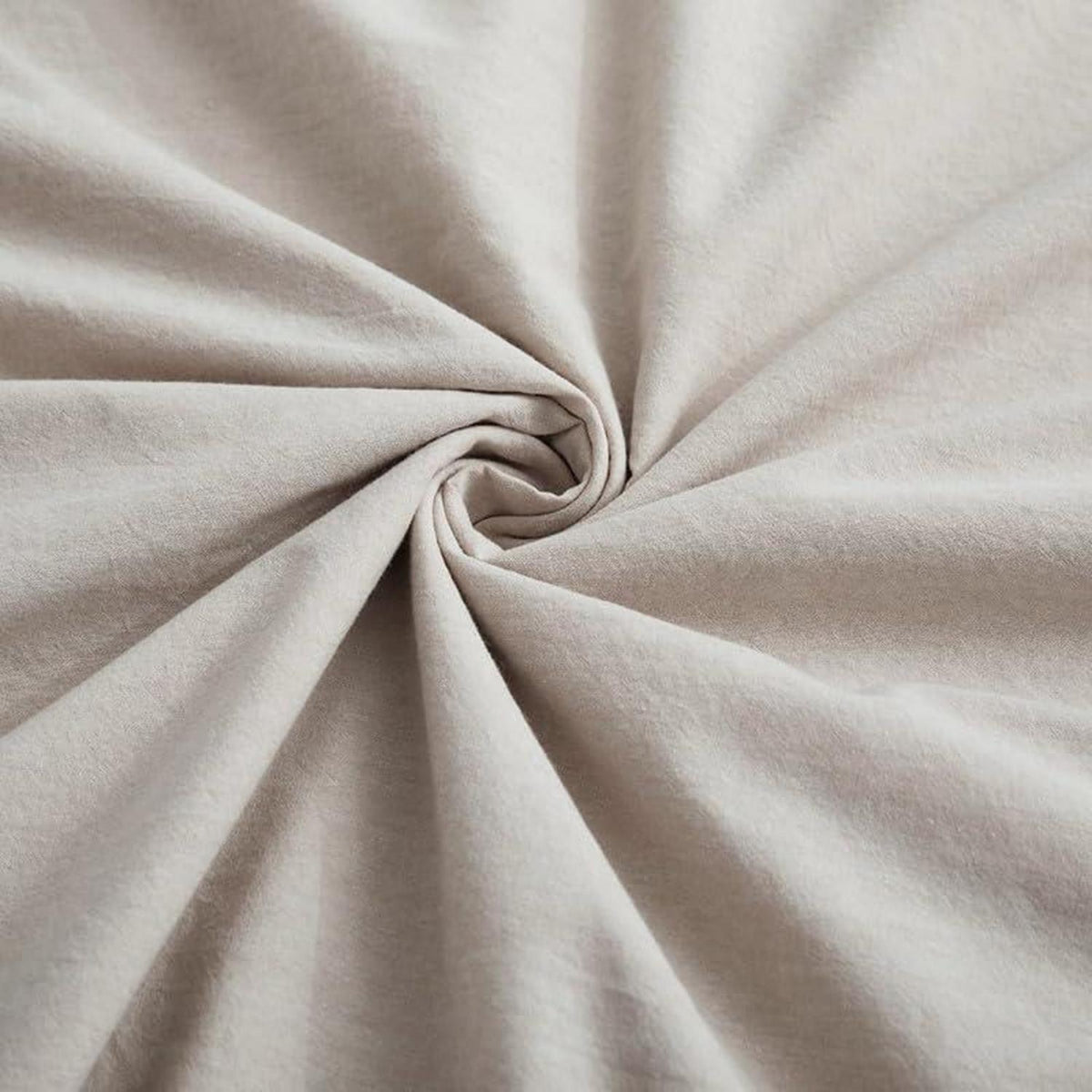 Bettwäsche-Set 135x200 Baumwolle Leinen Taupe 2-teilig