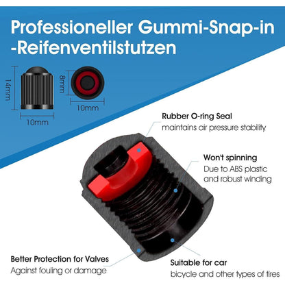 60x Ventilkappen für Reifen – Luftdicht, Universal & Robust