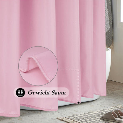 Rosa Duschvorhang 120x200 cm – Wasserdicht & Antibakteriell
