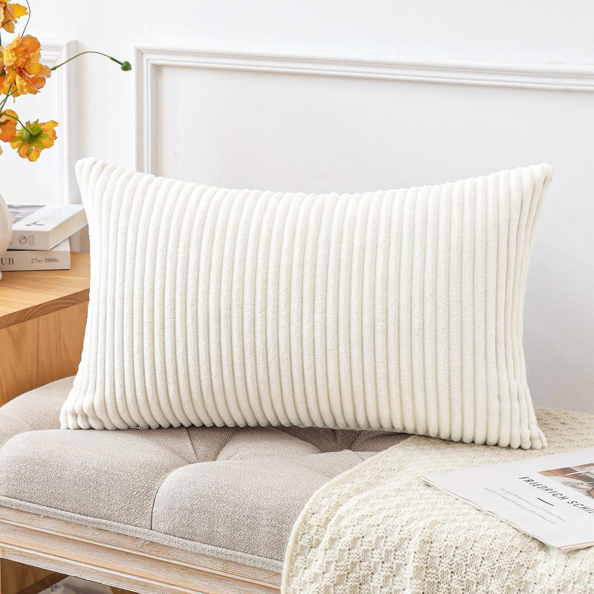 Cord Kissenbezug 40x60 cm Beige