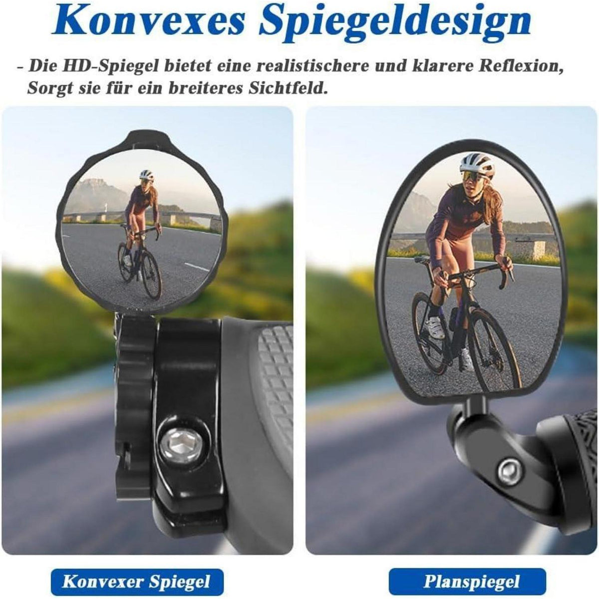 Fahrradspiegel 2er-Set, 360° drehbar & klappbar