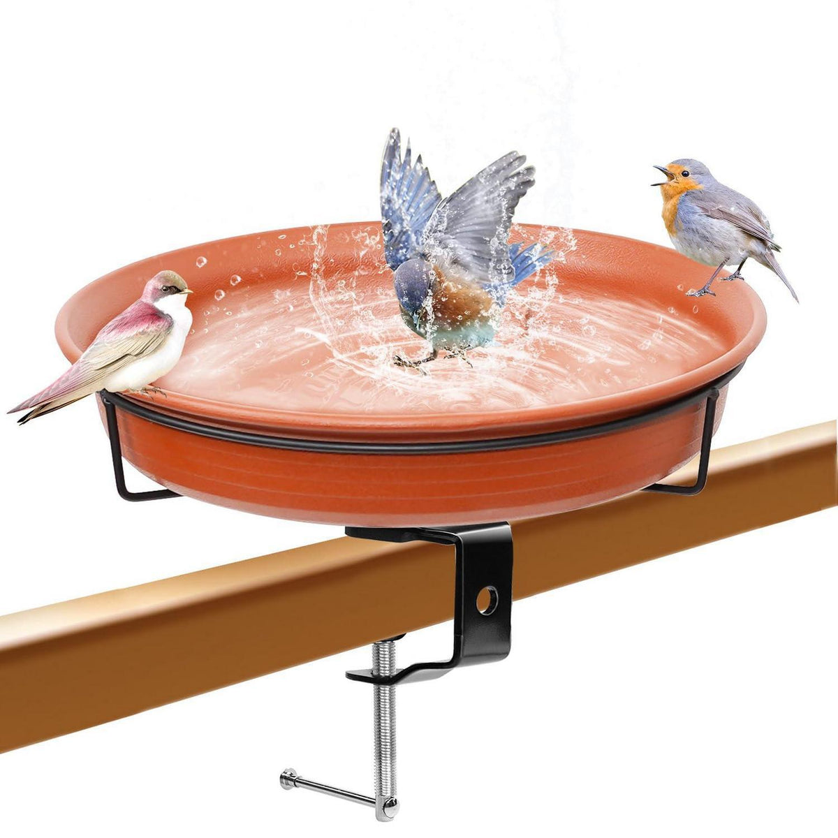 Vogeltränke Balkon Modern – Frostsicher & Hängend Braun