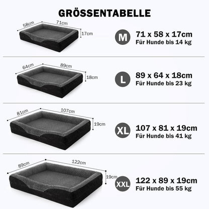 Orthopädisches Hundebett Memory Foam XXL, Grau