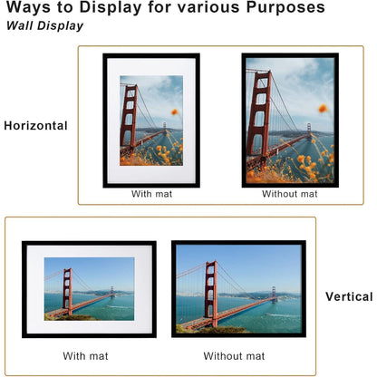 A3 Bilderrahmen Holz mit Acrylglas, Schwarz, 3er Set