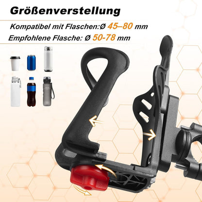 Drehbarer Fahrrad Flaschenhalter für E-Bike & Co.